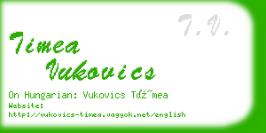 timea vukovics business card